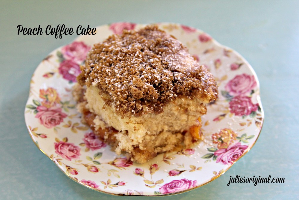 Gluten-Free + Vegan Peach Coffee Cake | Julie's Kitchenette