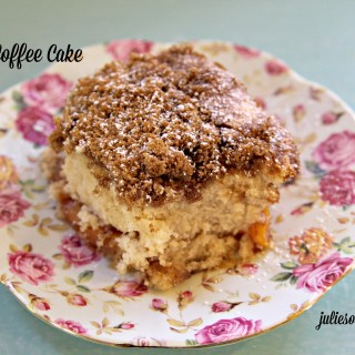 Gluten-Free + Vegan Peach Coffee Cake | Julie's Kitchenette