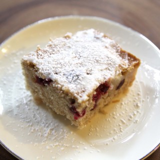 Gluten-Free + vegan Cranberry Pear Cake | Julie's Kitchenette