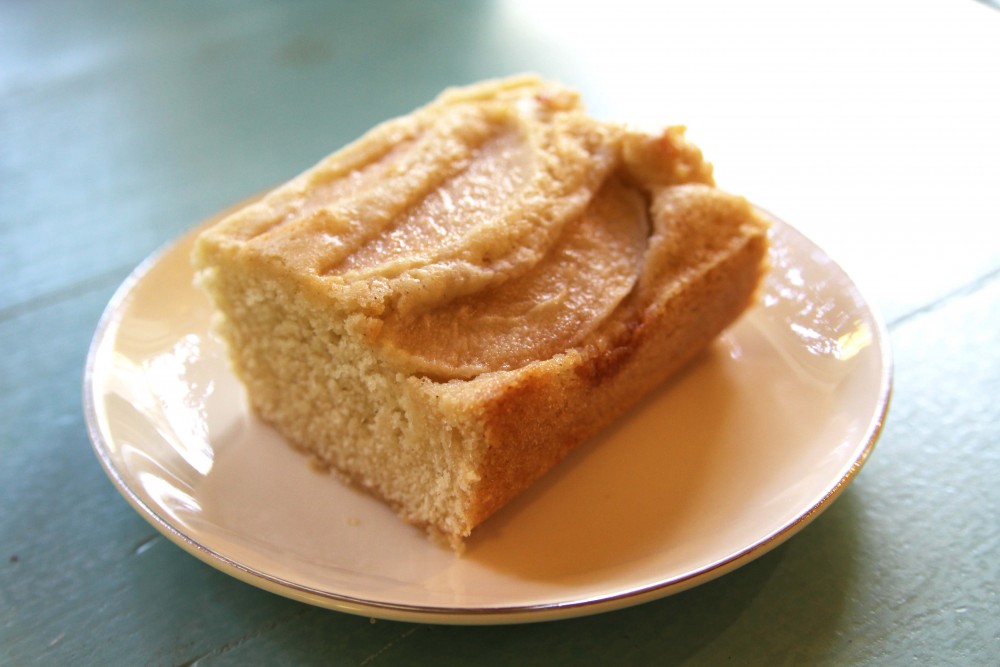 Gluten-free + vegan pear almond cake | Julie's Kitchenette
