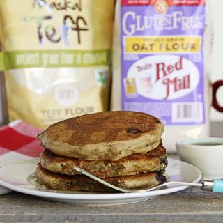 Gluten-Free + Vegan Whole Grain Pancakes | Julie's Kitchenette