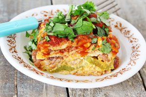 Loaded Vegan + Gluten-Free Enchilada Casserole | Julie's Kitchenette