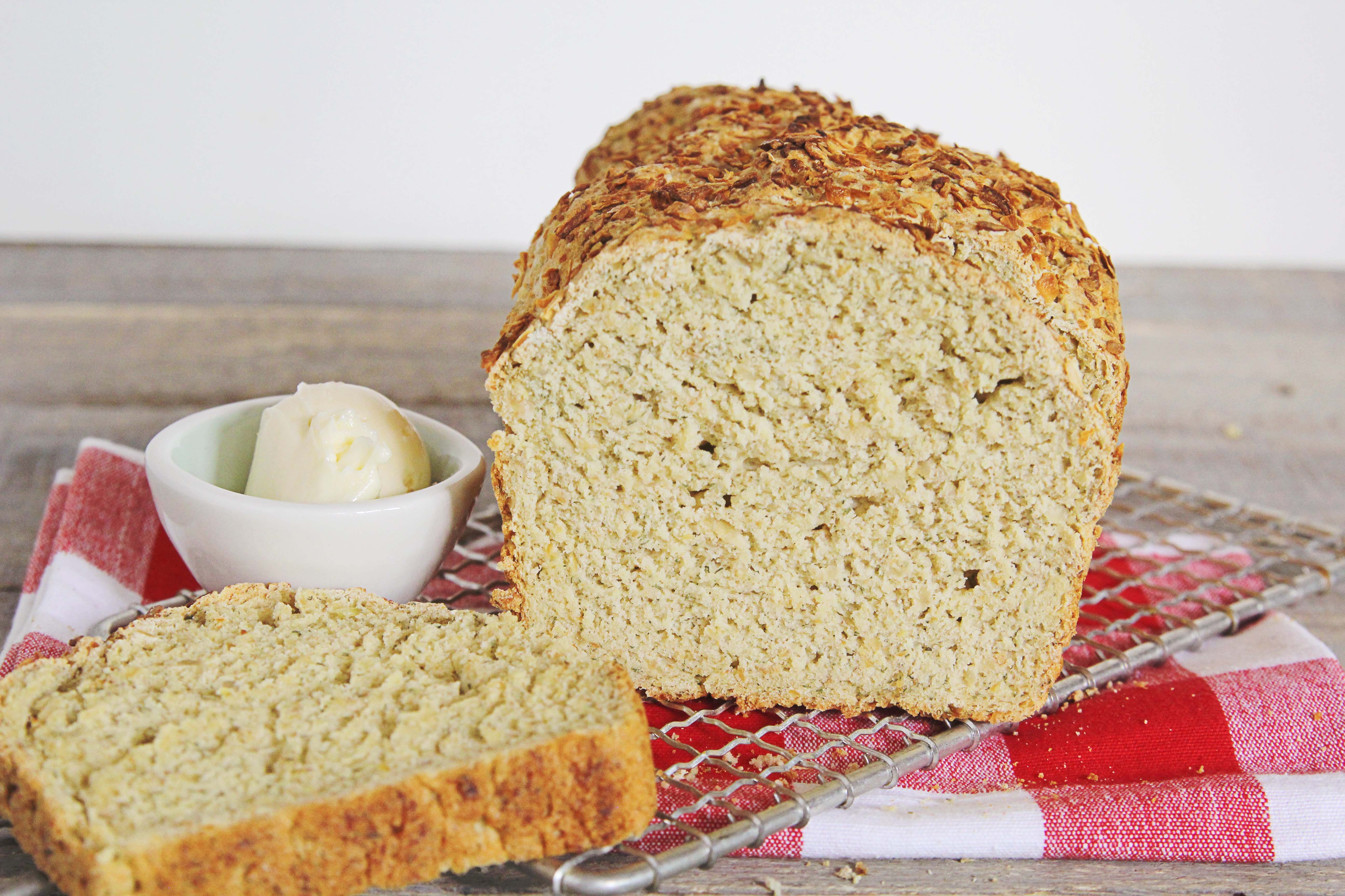 Gluten-Free Onion Dill Bread | Julie's Kitchenette