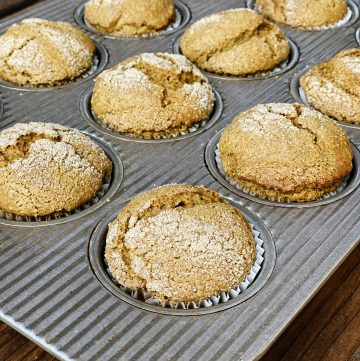 Gluten-Free + Vegan Cinnamon Sugar Pumpkin Muffins | Julie's Kitchenette